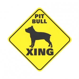 Pit Bull Crossing Sign